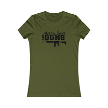 Load image into Gallery viewer, Messy Buns and Guns Women&#39;s Tee
