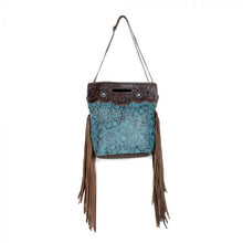 Load image into Gallery viewer, MYRA BLUE VINE HAND-TOOLED BAGS
